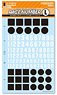 Race Number Decals L Size Black Base (1 Sheet) (Material)