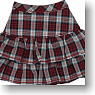 AngelicSigh Check Frill Mini Skirt (Red Check) (Fashion Doll)
