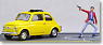 Fiat 500F Lupin the 3rd [Wanted] (Limited 1000) w/Lupin Action figure (Diecast Car)