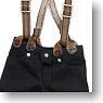 21cm Suspenders Short Pants (Brown Belt) (Fashion Doll)