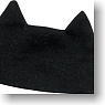 21cm Cat Cap (Black) (Fashion Doll)