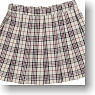 50cm Pleats Skirt (Beige Check) (Fashion Doll)