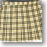 50cm Pleats Skirt (Yellow Check) (Fashion Doll)