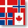 世界の国旗 カスタムミラーC(デンマーク、ノルウェー、アイスランド、カナダ) (キャラクターグッズ)