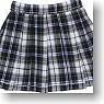 PN School Pleated Skirt (Black Check) (Fashion Doll)