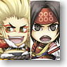 Samurai Warriors 3 Mini Chara Folding Fan Sanada Yukimura & Maeda Keiji (Anime Toy)
