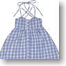 Cross Camisole Mini One-Piece for 60cm Doll (Saxe Gingham Check) (Fashion Doll)