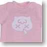 Snotty cat mini Tシャツ (ピンク×ホワイト) (ドール)