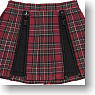 50cm Pank Pleats Skirt (Red Tartan Check*Black) (Fashion Doll)