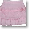 50cm Chiffon Tiered Skirt (Pink) (Fashion Doll)