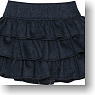 50cm Denim Tiered Skirt (Navy) (Fashion Doll)