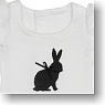 50cm Rabbit Puff Sleeve T-shirt (White) (Fashion Doll)