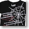 50cm 蜘蛛の巣プリントTシャツ (ブラック) (ドール)