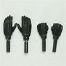 27cm Male Hand Set for Real Body (2 pairs) (Black) (Fashion Doll)