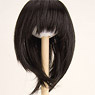 60cm Wig Semi-Long S (Black) (Fashion Doll)