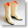 60cm Western Boots w/Magnet (Cream) (Fashion Doll)