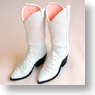 60cm Western Boots w/Magnet (White) (Fashion Doll)