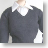 60cm V-Neck Sweater (Nevy) (Fashion Doll)