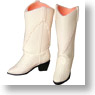 27cm Western Boots for Female (Cream) (Fashion Doll)