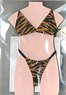 Swim Wear / Bikini (Zebra Brown Base Black Stripes) (Fashion Doll)