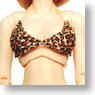 Swim Wear / Bikini (Leopard Pattern + Beige Base) (Fashion Doll)
