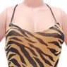 One Piece Swimwear (Zebra Brown Base + Black Stripes) (Fashion Doll)