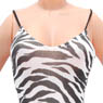 One Piece Swimwear (Zebra White Base + Black Stripes) (Fashion Doll)