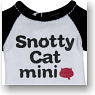 Snotty cat mini ラグランTシャツ (ブラック) (ドール)