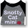 Snotty cat mini ラグランTシャツ (グレー) (ドール)