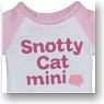 Snotty cat mini ラグランTシャツ (ピンク) (ドール)