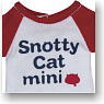 Snotty cat mini ラグランTシャツ (レッド) (ドール)