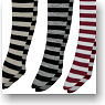 PNS Border High Socks (Black*Beige/Black*Gray/Red*White) (Fashion Doll)