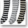 PNS Border High Socks (Black*White/Gray*White/Brown*White) (Fashion Doll)