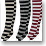 PNS Border Knee Socks (Black*Beige/Black*Gray/Red*White) (Fashion Doll)