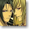 Hakuouki Mini Square Cushion [Hijikata & Kazama] (Anime Toy)