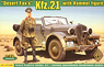 German Kfz.21 Horch Middle Type Rommel car (w/Figure) (Plastic model)