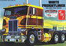 White Freightliner Duel Drive Cab Over Tractor (Model Car)