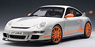 Porsche 911 (997) GT3 RS (silver / orange stripes) (Diecast Car)