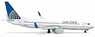 B737-800 ユナイテッド航空 (2010年新塗装機) (完成品飛行機)