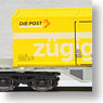 SGG Container Freight Car Post 40f (Containertragwagen SGGNOS 715 Ep/ V AAE, Post CH) (Model Train)