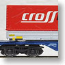SGG Container Freight Car Cross Rail (Containertragwagen SGGNOS 715 Ep. V DB BTT / Crossrail) (Model Train)