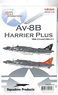 Decal for AV-8B Harrier II PLUS VMA-211 / VMA-214 (Plastic model)