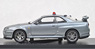 日産スカイライン GT-R V Spec II (R34) 2002 埼玉県警察高速道路交通警察隊 (Silver) (ミニカー)
