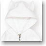 50cm Nekomimi Hood Parka (White) (Fashion Doll)