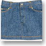 50cm Denim Mini Skirt (Light Blue) (Fashion Doll)