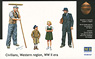 European Civilian Chirdren (2 figures) + Men (2 figures) (Plastic model)