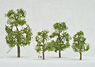 92042 JTT Miniature Tree, Sycamore (4pcs/Lightgreen) (Model Train)
