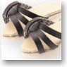 MykeeSorf Wedge Sole Sandal (Black) (Fashion Doll)
