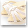 MykeeSorf Wedge Sole Sandal (White) (Fashion Doll)