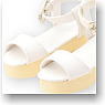 50cm Ankle Strap Sandal (White) (Fashion Doll)